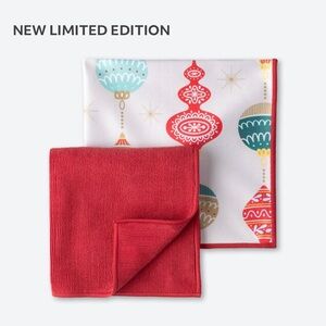 New Holiday Set Norwex Basic Package, Enviro & Window Cloth Cranberry Ornament